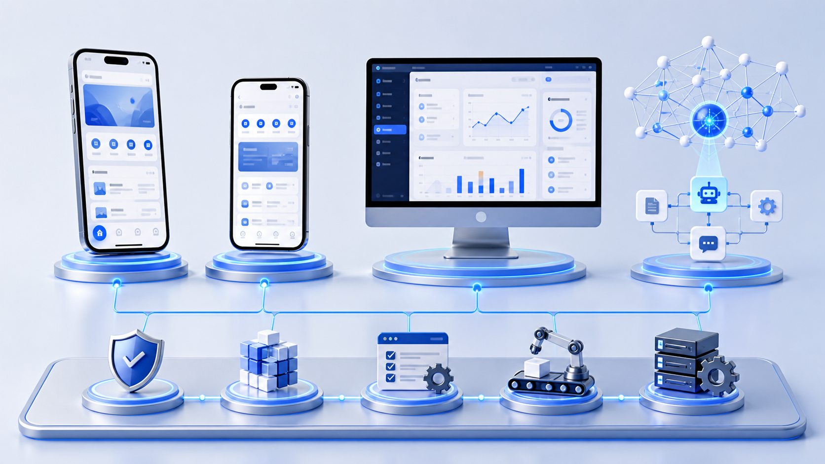 APP、微信小程序、企业管理系统与 AI 应用的开发重点